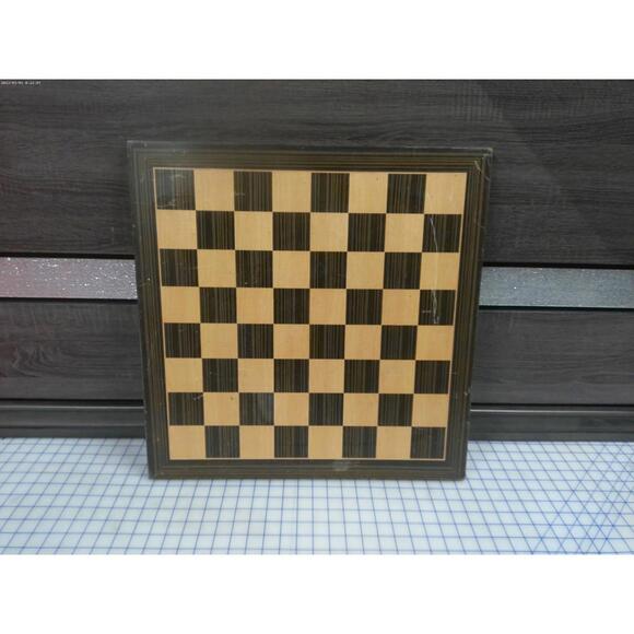 WE Games Black Stained and Natural Wooden Chess Board Only 20.75 Inches Large